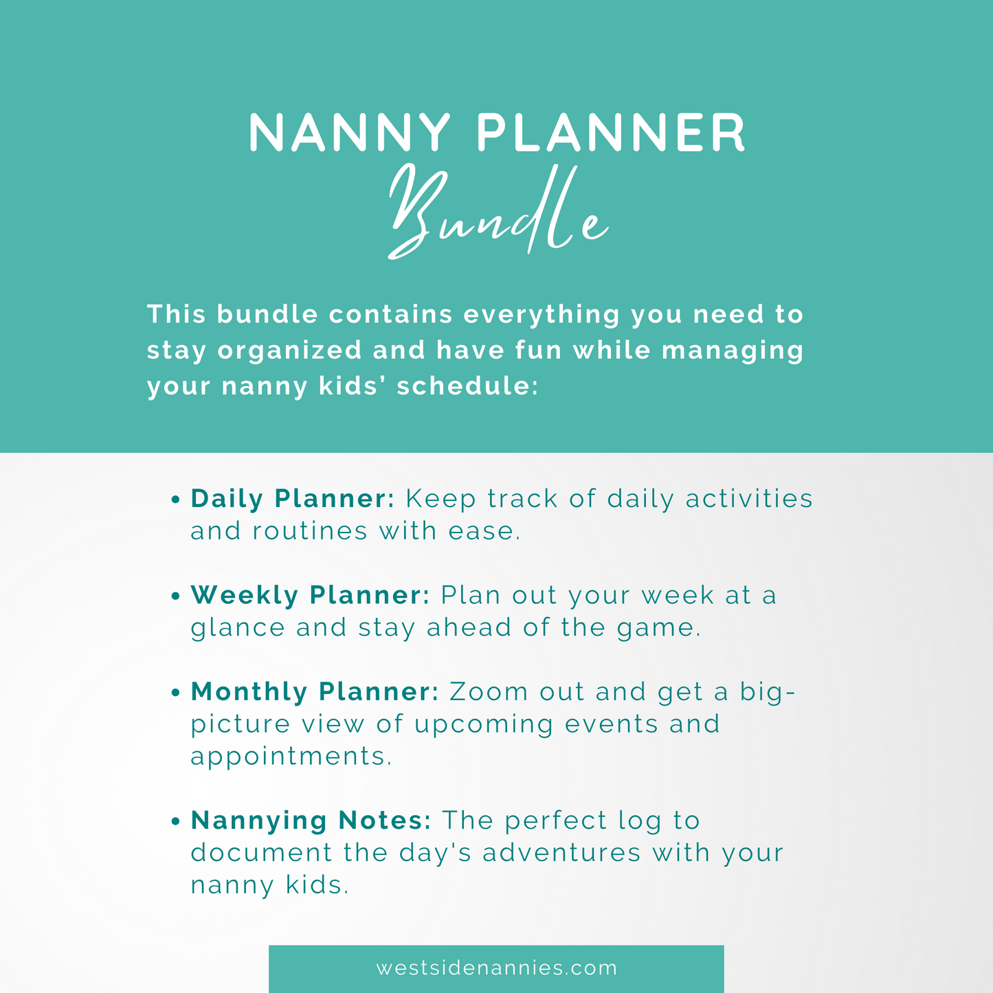 Nanny Planner Bundle