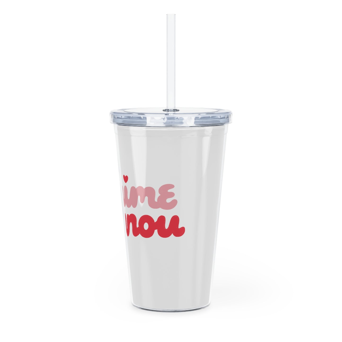 Je Taime Nounou Tumbler with Straw